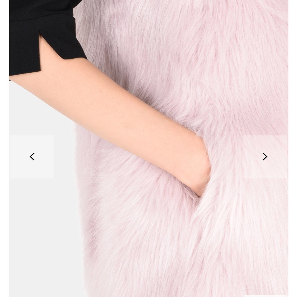 Armani exchange longline faux fur gilet vest - Picture 4 of 5